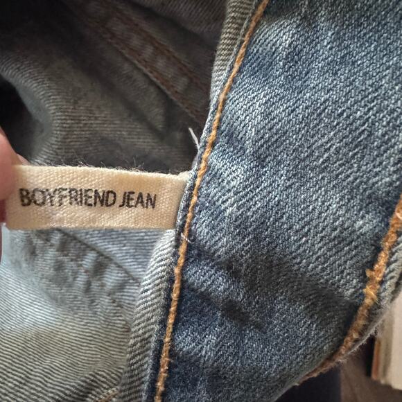 Rag & Bone Distressed Boyfriend Jeans Moss with Holes Size 27 Blue - Picture 8 of 10